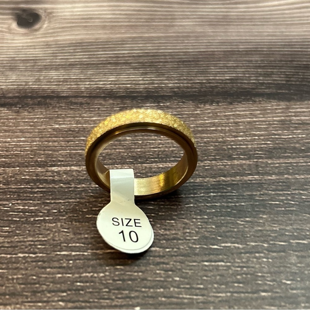 Women’s Fidget Gold Textured Ring - Size 10 NWT